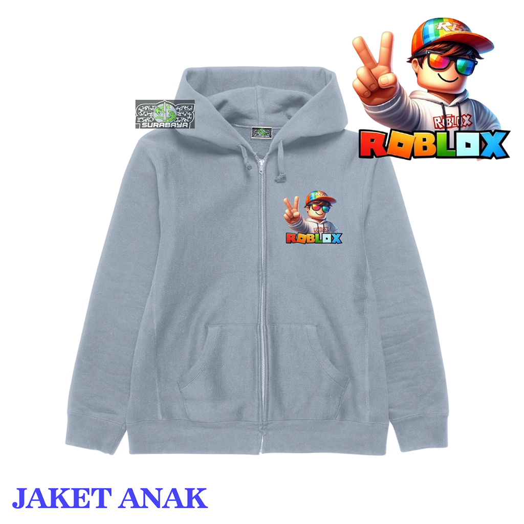 COD Jaket Anak Cowok Cewek MOTIF ROBLOX4 Usia 3 Sampai 12 Tahun Premium Quality