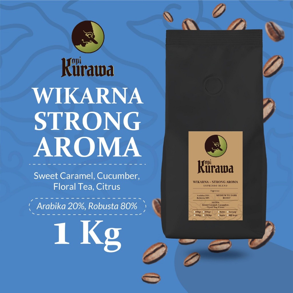 

Kopi Espresso Blend 1Kg Wikarna Strong Aroma Coffee Bean Biji Bubuk