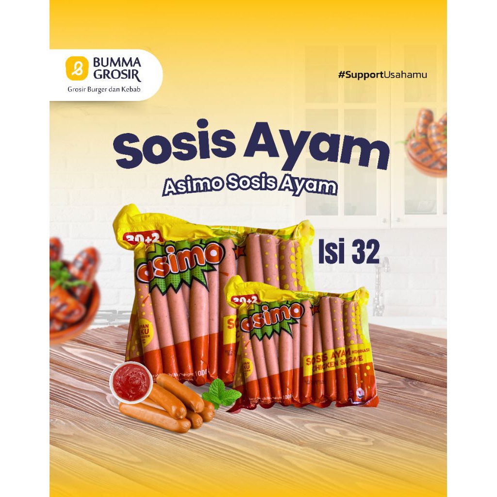 

Asimo Sosis ayam komb - sosis ayam - sosis daging - frozen sosis - 1kg