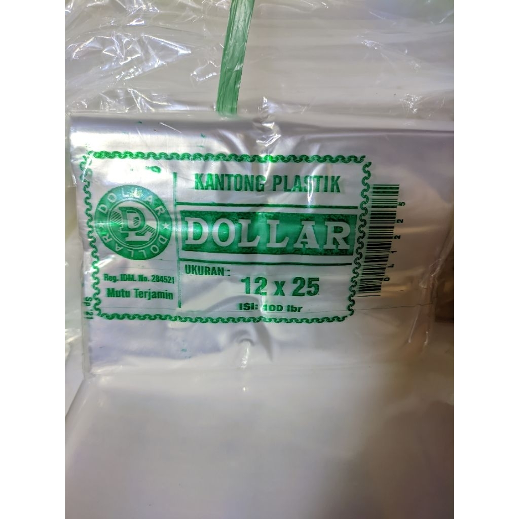 Plastik 12x25 Dollar Tipis