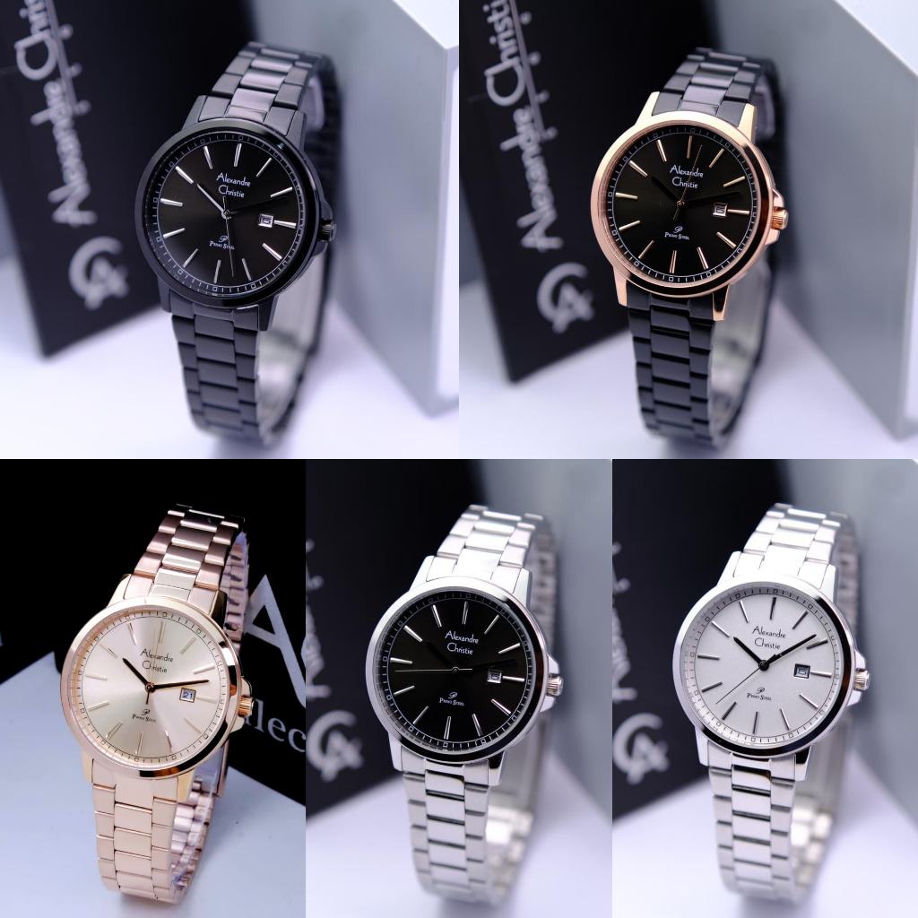 JAM TANGAN WANITA ALEXANDRE CHRISTIE AC 1014 AC1014 ROSEGOLD ORIGINAL
