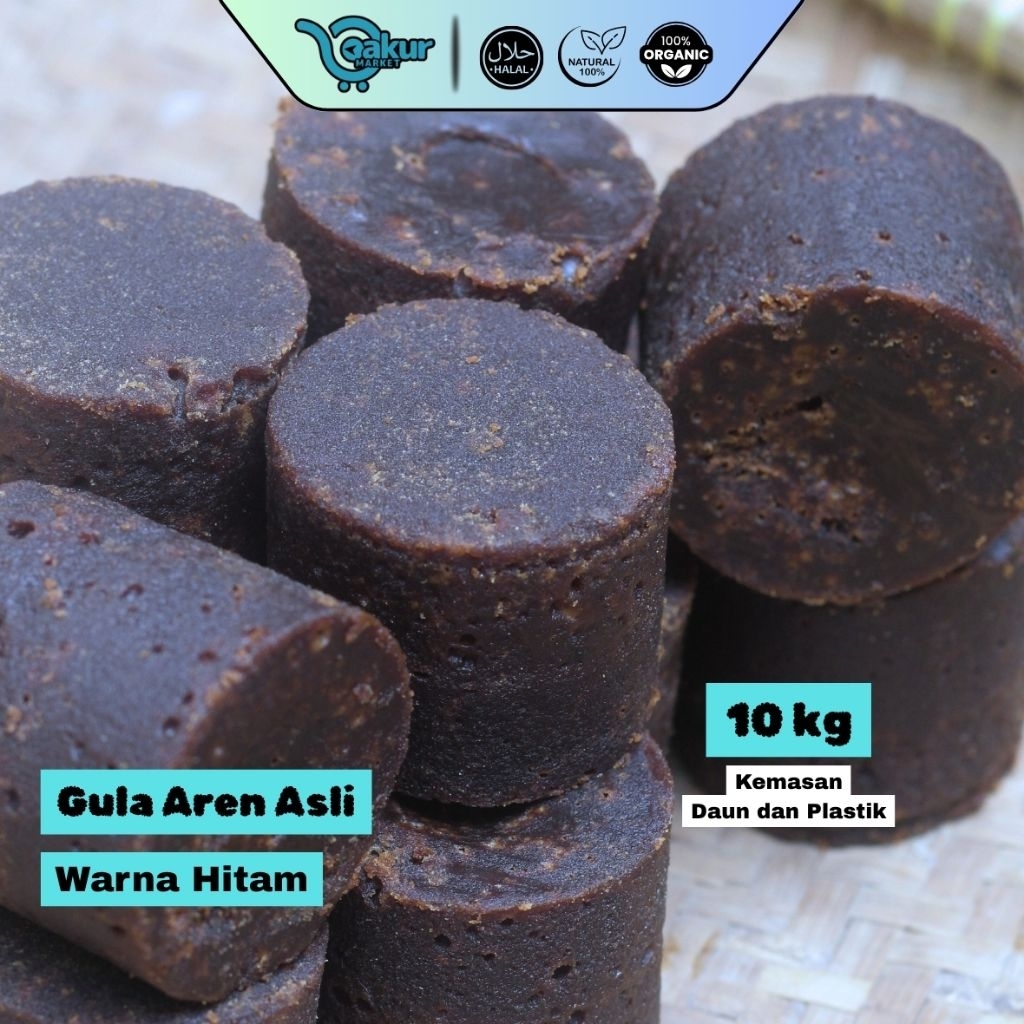 

[10 Kg] Gula Aren Kawung Asli Petani Desa Warna HITAM Alami Lebih SEHAT Tanpa Campuran Bahan Kimia BERGARANSI
