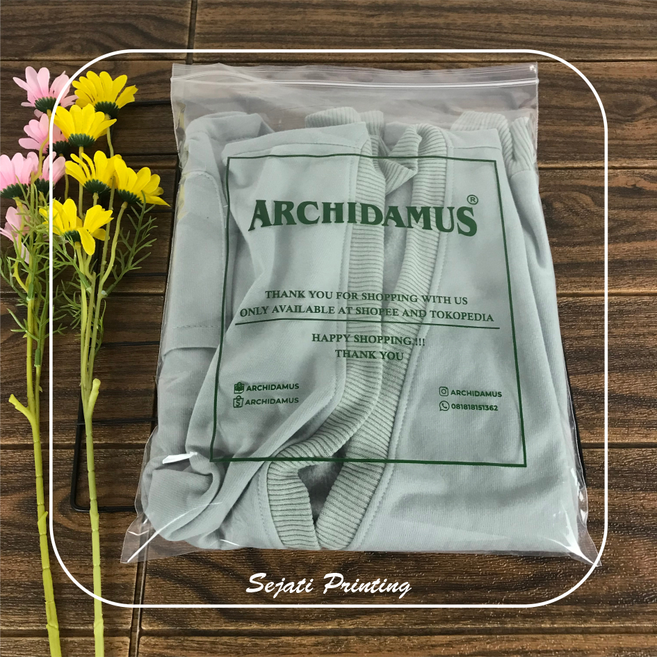 

(Isi 100 pcs) Sablon Plastik Murah Klip Biasa 28cm, 30cm, 35cm , FREE DESAIN - SEJATIPRINTING