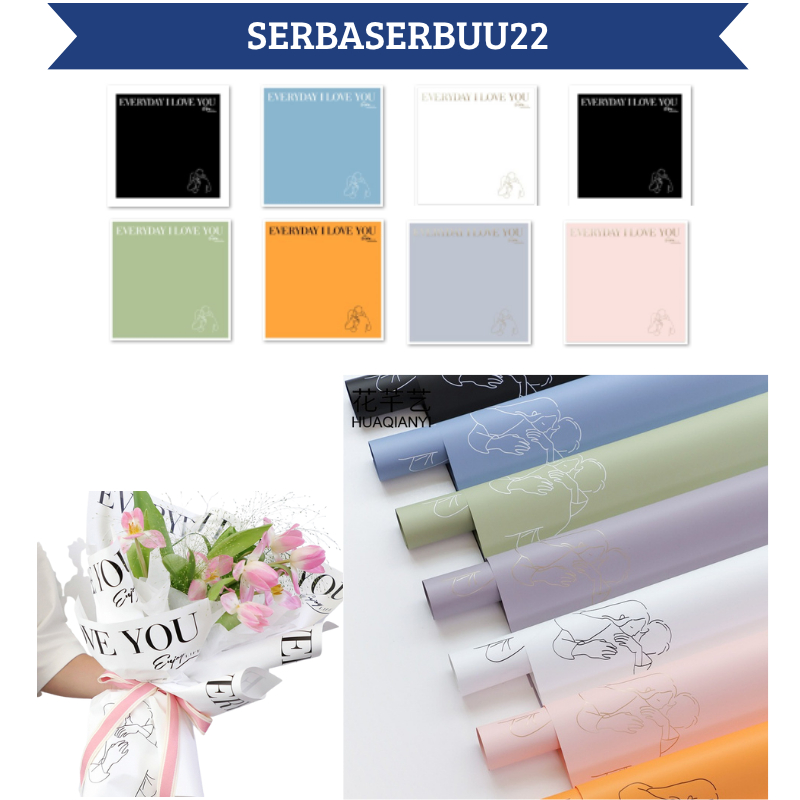 

Isi 20 LEMBAR Kertas Buket Bunga Valantine Flower Wrapping Paper Florist Cellophane Bouquet Waterproof KB030 SS22