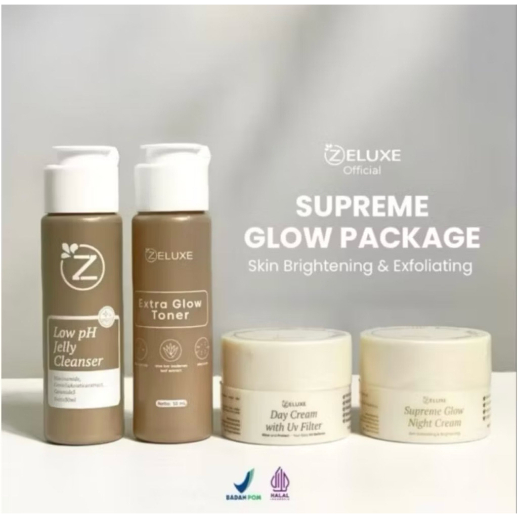ZELUX SUPREME GLOW PACKAGE WHITENING ORI BPOM