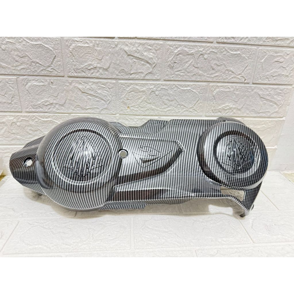 Cover Tutup Cvt Aerox 155 Black Carbon Karbon Nemo Cover CVT Aerox 155 Karbon Carbon