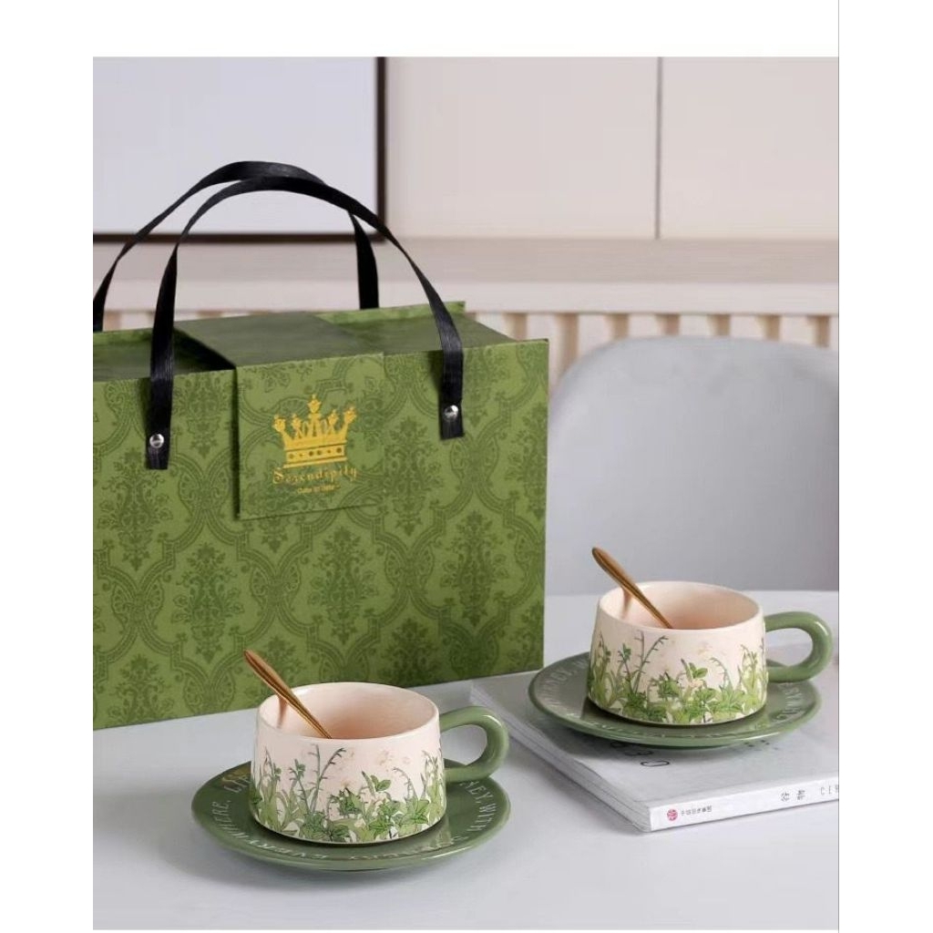 [ PREMIUM ] CANGKIR SET ANTIK  Hampers Set English Afternoon Tea Cup Royal European cup C Cangkir Te