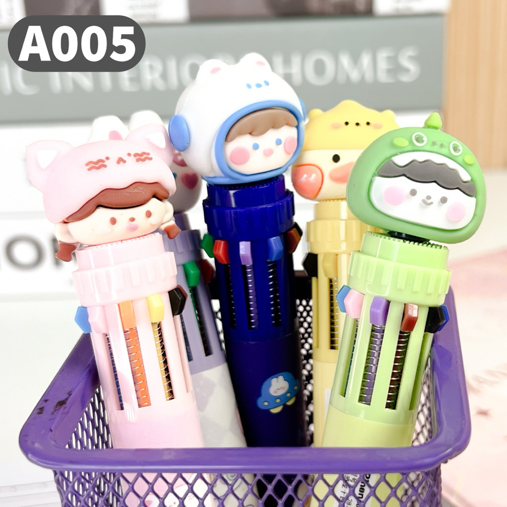 

A005 Pulpen Mekanik 10 Warna Tinta Pena karakter Boneka Gemes Bulpoin Anak Sekolah 10in1