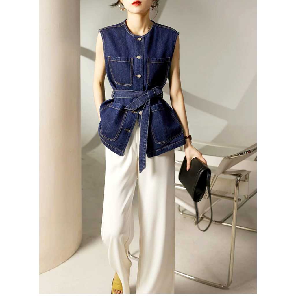 990-Rompi jeans wanita kekinian/ROMPI JEANS WANITA MODERN/VESTJEANSWANITA