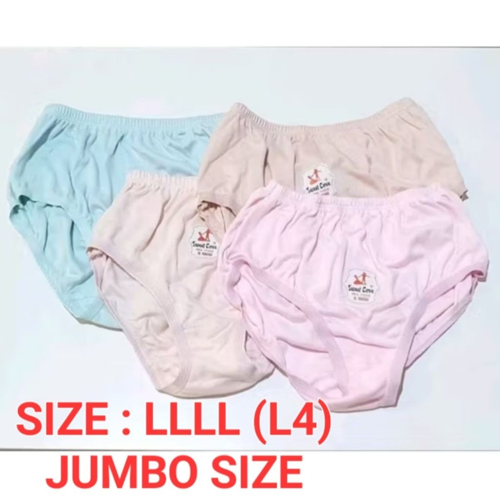 CELANA DALAM WANITA SWEET LOVE SIZE LLLL (L4), ISI 6 PCS, JUMBO GROSIR