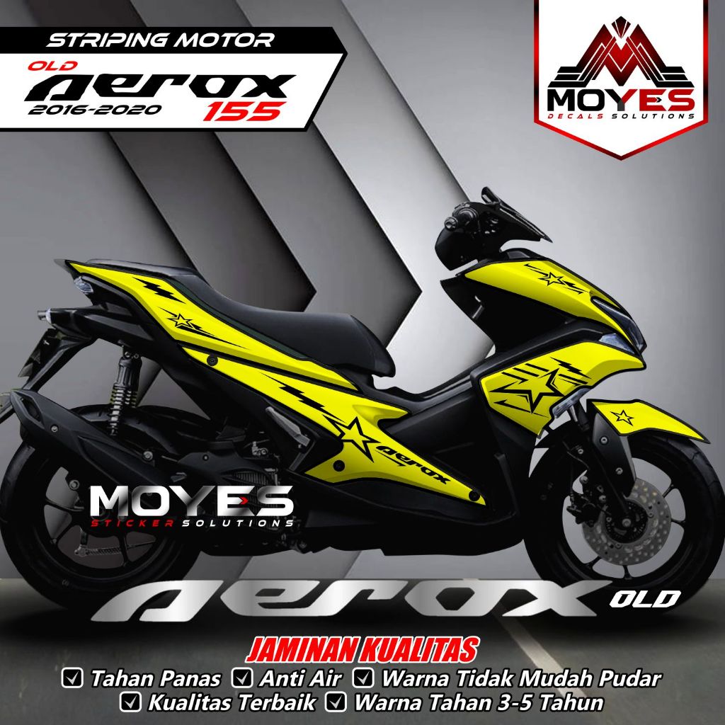 Striping Variasi Aerox 155 Old / Stiker Aerox Lama Full Modifikasi / Sticker Striping Aerox Old 155