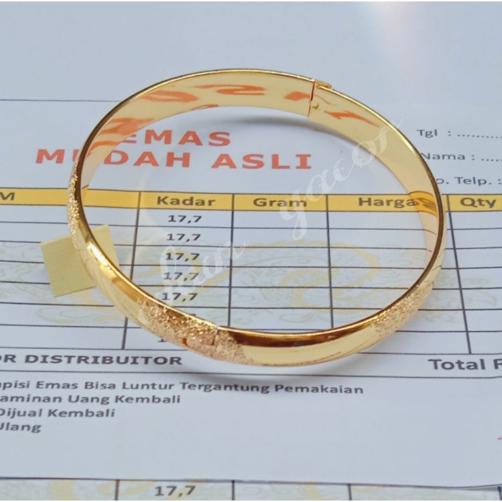 gelang emas mudah free surat kadar 17,7 gelang pasir