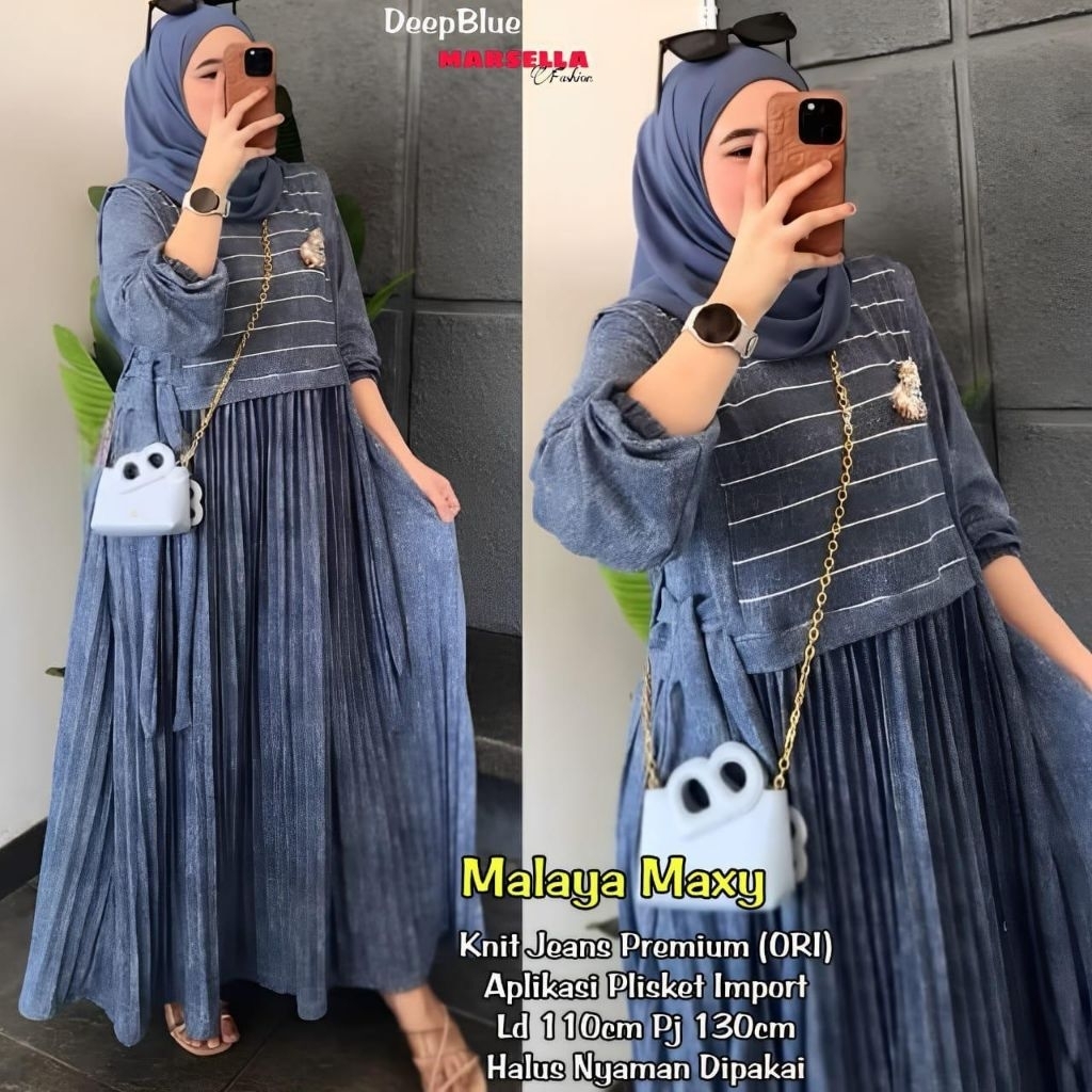 malaya maxi dress by marsela gamis knit premium dress rajut oversize dress knit big size gamis jumbo