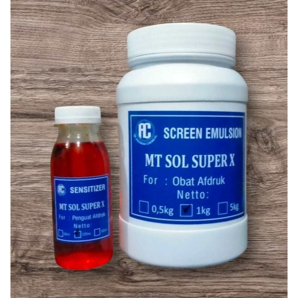 

obat sablon afdruk MT SOL SUPER X kemasan 1kg + sensitiser