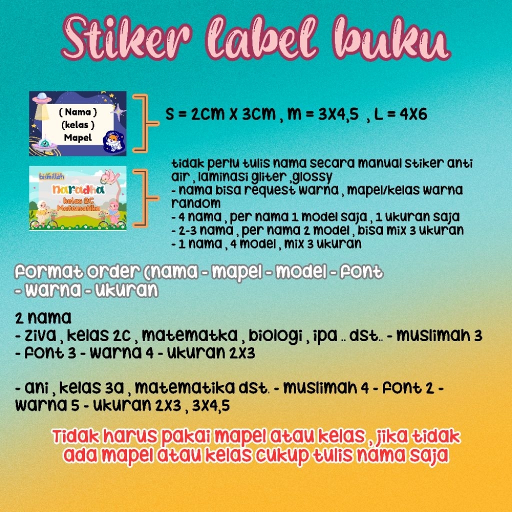 

stiker label kotak