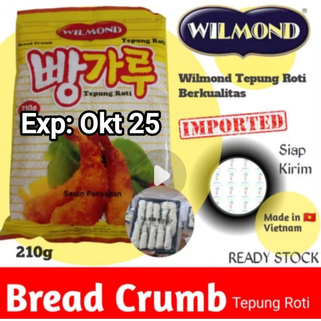 

[SALE] Tepung Roti Wilmond / Wilmond Bread Crumb ; 210g