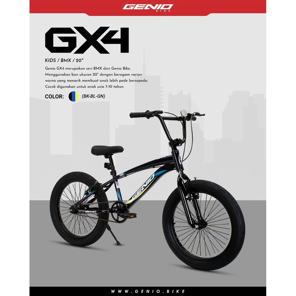 SEPEDA BMX GENIO 20 inch GX4 GX 4 4 warna