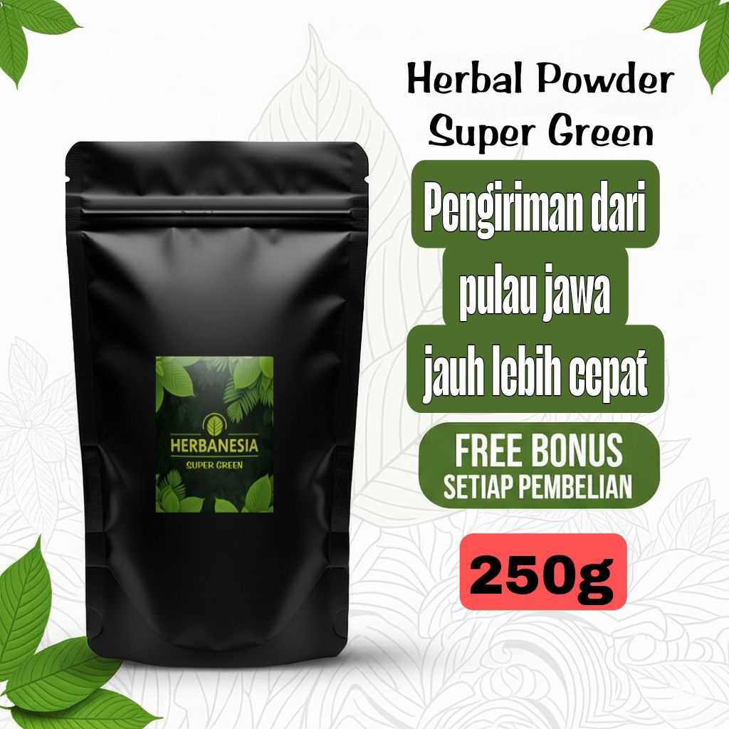 

Bubuk halus teh hijau borneo Kalimantan 250gr