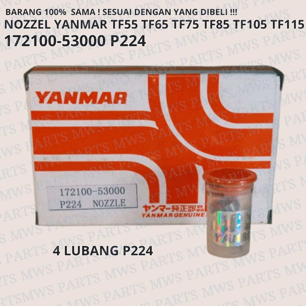 NOZZLE YANMAR TF55 TF65 TF75 TF85 TF105 TF115 P224 172100-53000 NOZZLE INJECTOR NOSEL POMPA MINYAK N