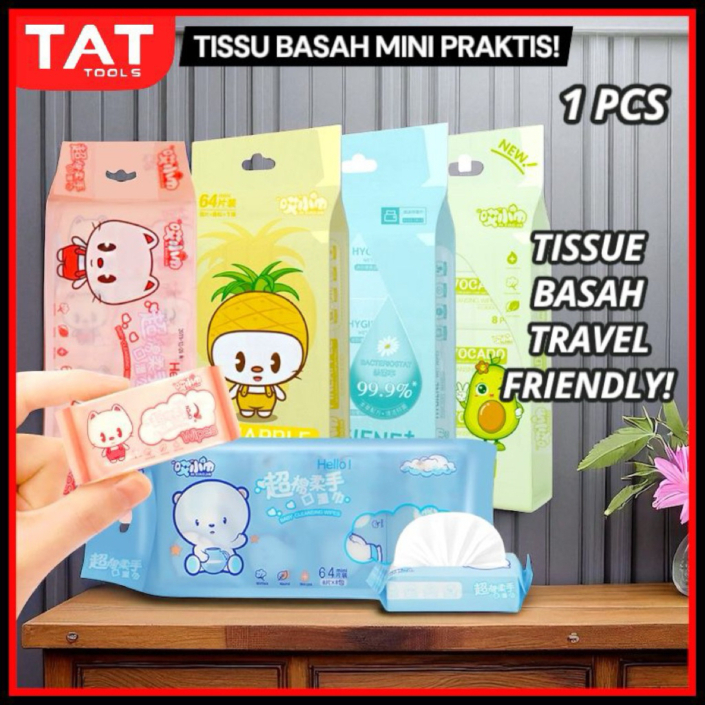Tissue Travel Mini isi 8 Lembar Harga 1 Bungkus Non Alkohol