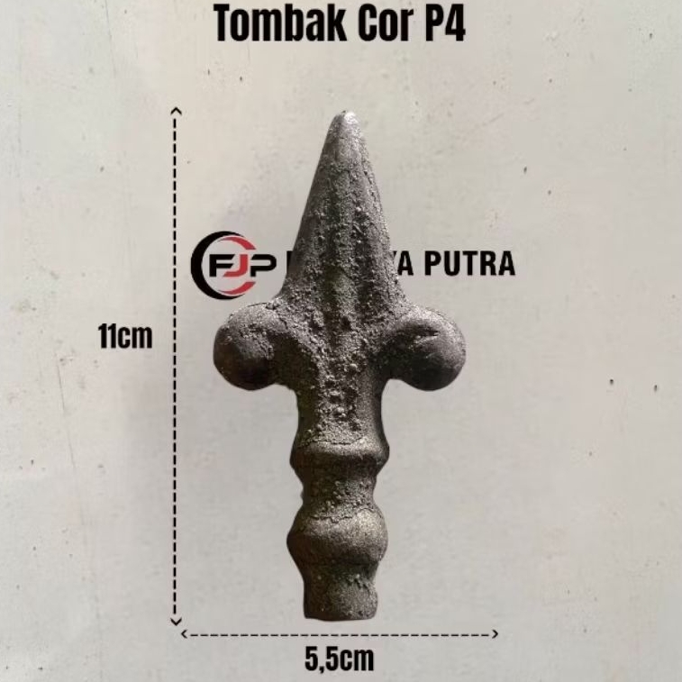 Ornamen Tombak Cor Besi Motif P4 | Aksesories Pagar Besi Tombak Cor Besi