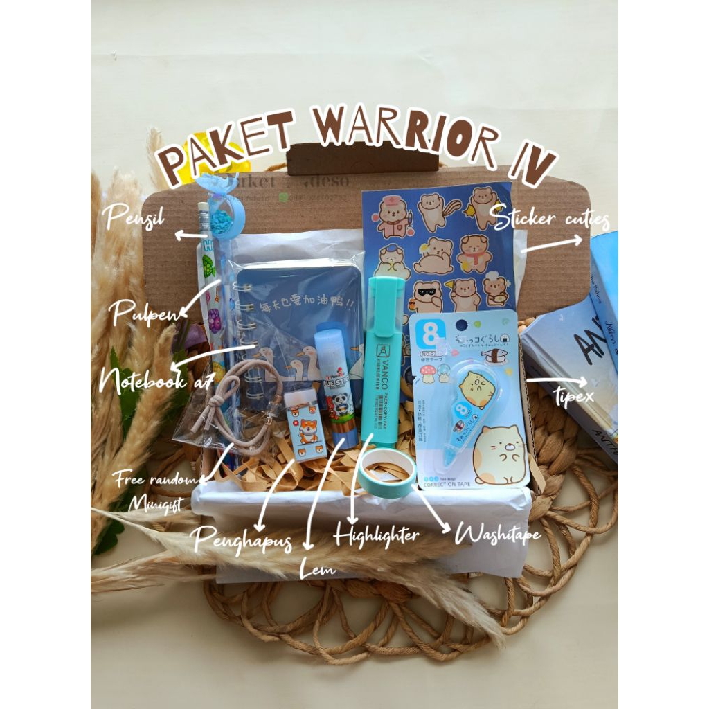 

PAKET WARRIOR IV Gift box murah | hampers cewek |hampers lucu |hampers aesthetic