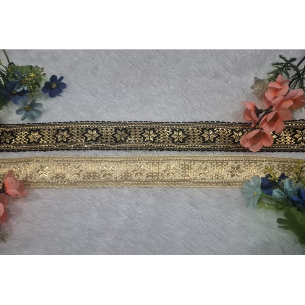 renda pita bordir india d28