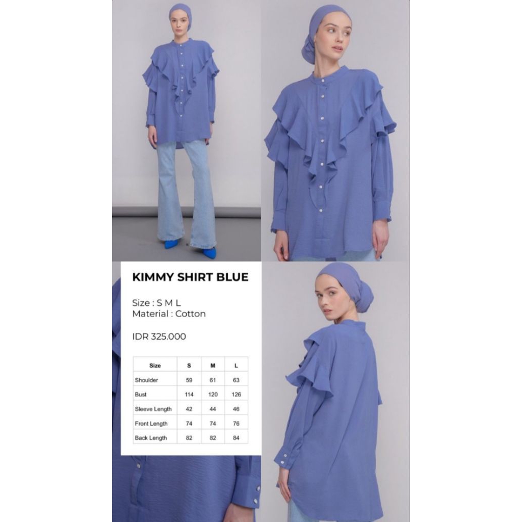KIMMY SHIRT by ALEZALABEL ukuran S (preloved) klamby wearingklamby jenna and kaia zytadelia benang j