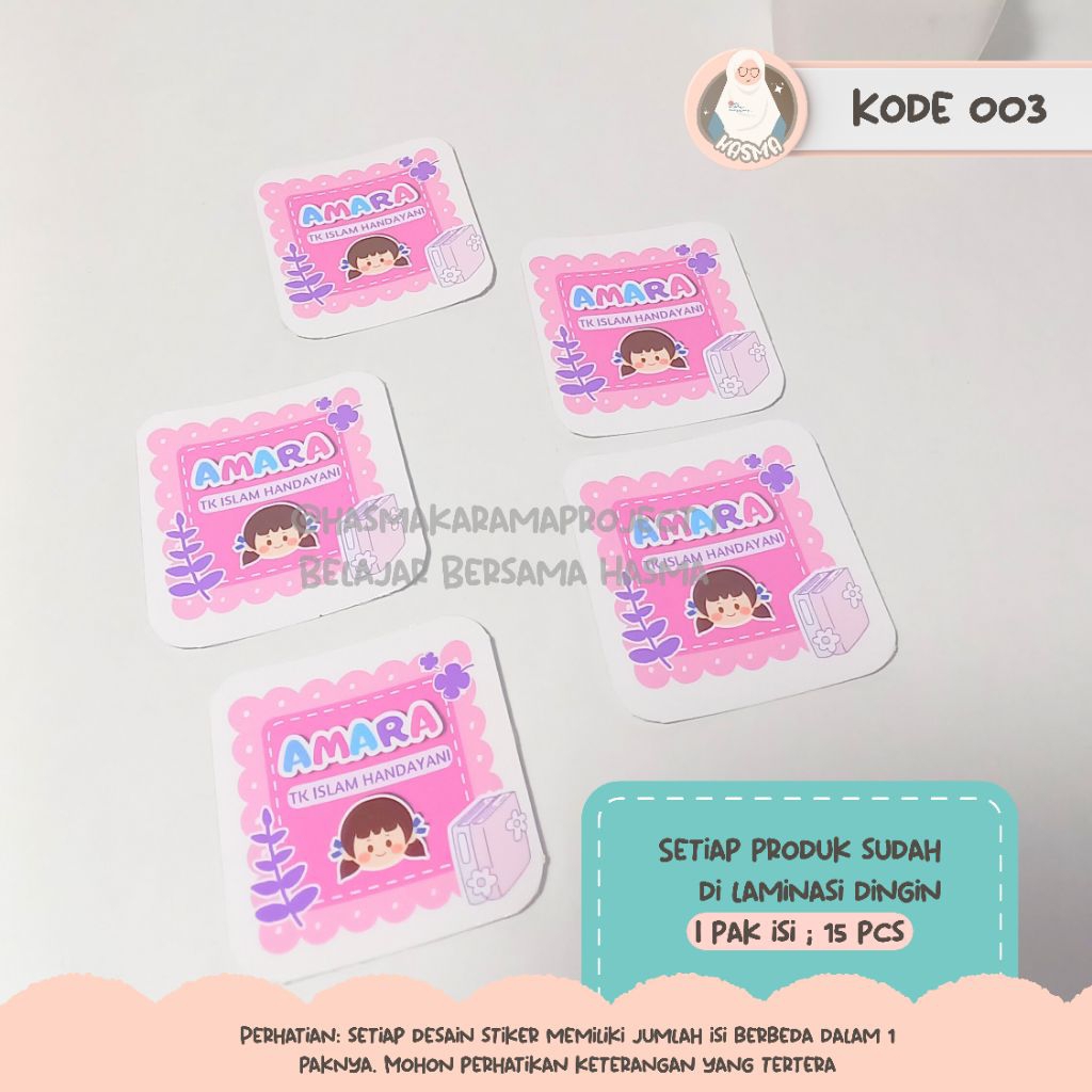 

Stiker Nama Anak Custom – Tahan Air & Laminasi Dingin