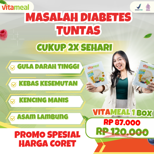 

Vitameal Gula Darah Herbal Diabetes Kolesterol Hipertensi Vitamil Untuk Makanan Diet