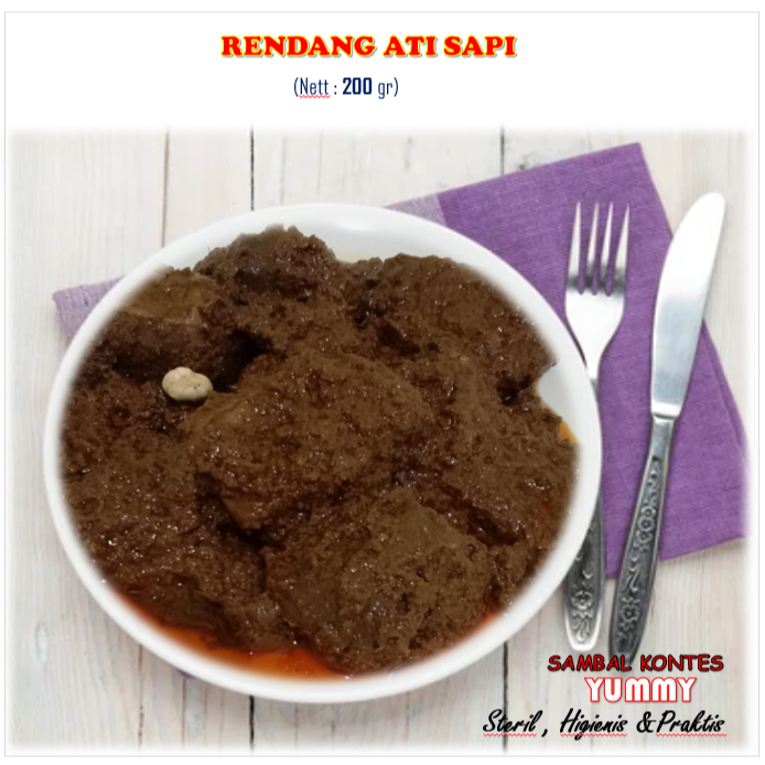 

Rendang Ati Sapi Premium SKY 200gr Frozen Enak dan Siap Saji