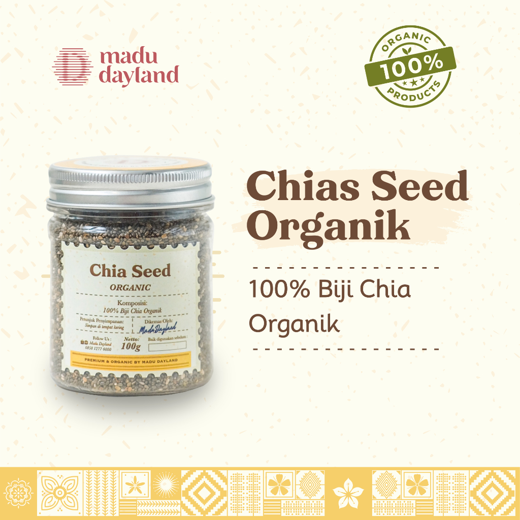 

Chia Seed / Biji Chia 100% Organik Murni Tanpa Pengawet & Campuran
