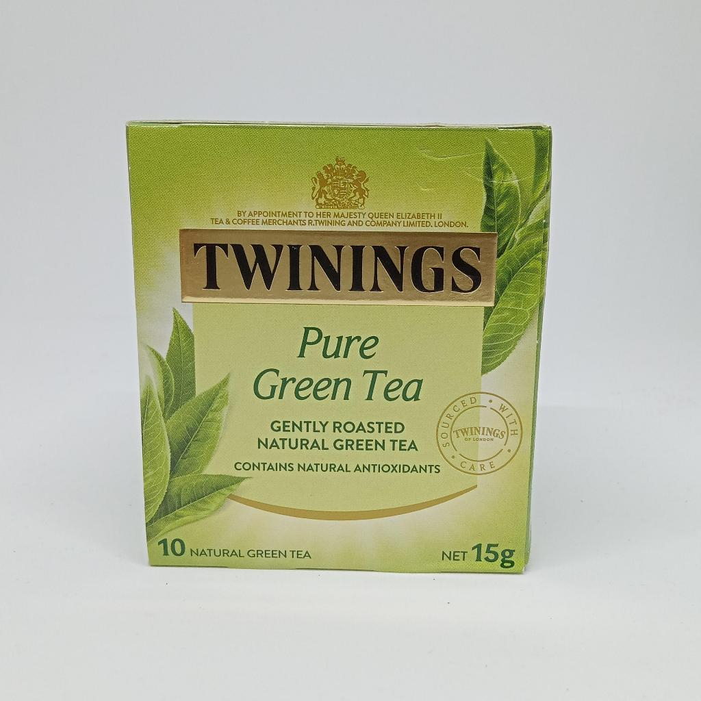 

Teh Twinings Pure Green Tea Gently Roasted 10 Bags 15 gr