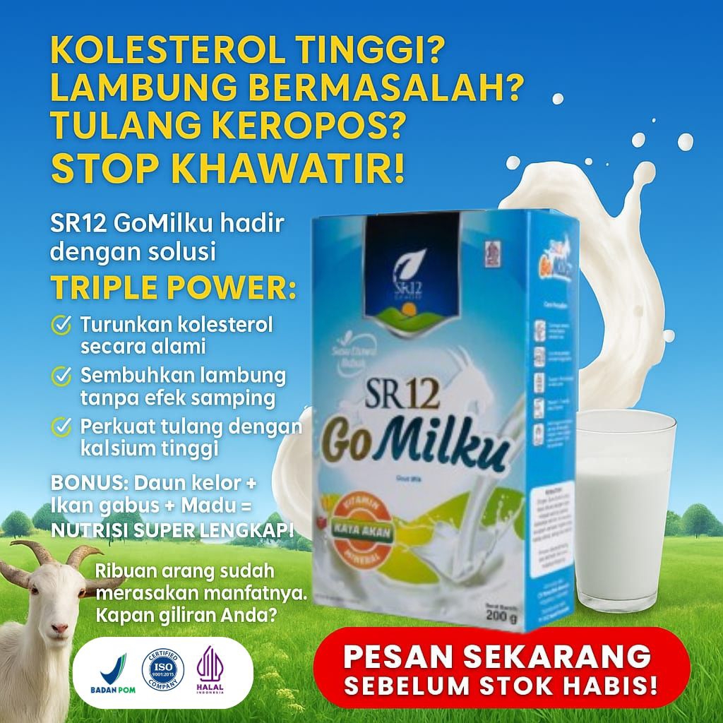 

Susu Kambing Etawa Premium Go Milku SR12 200 gr Meningkatkan Kesehatan Imun Aman Bumil Busui