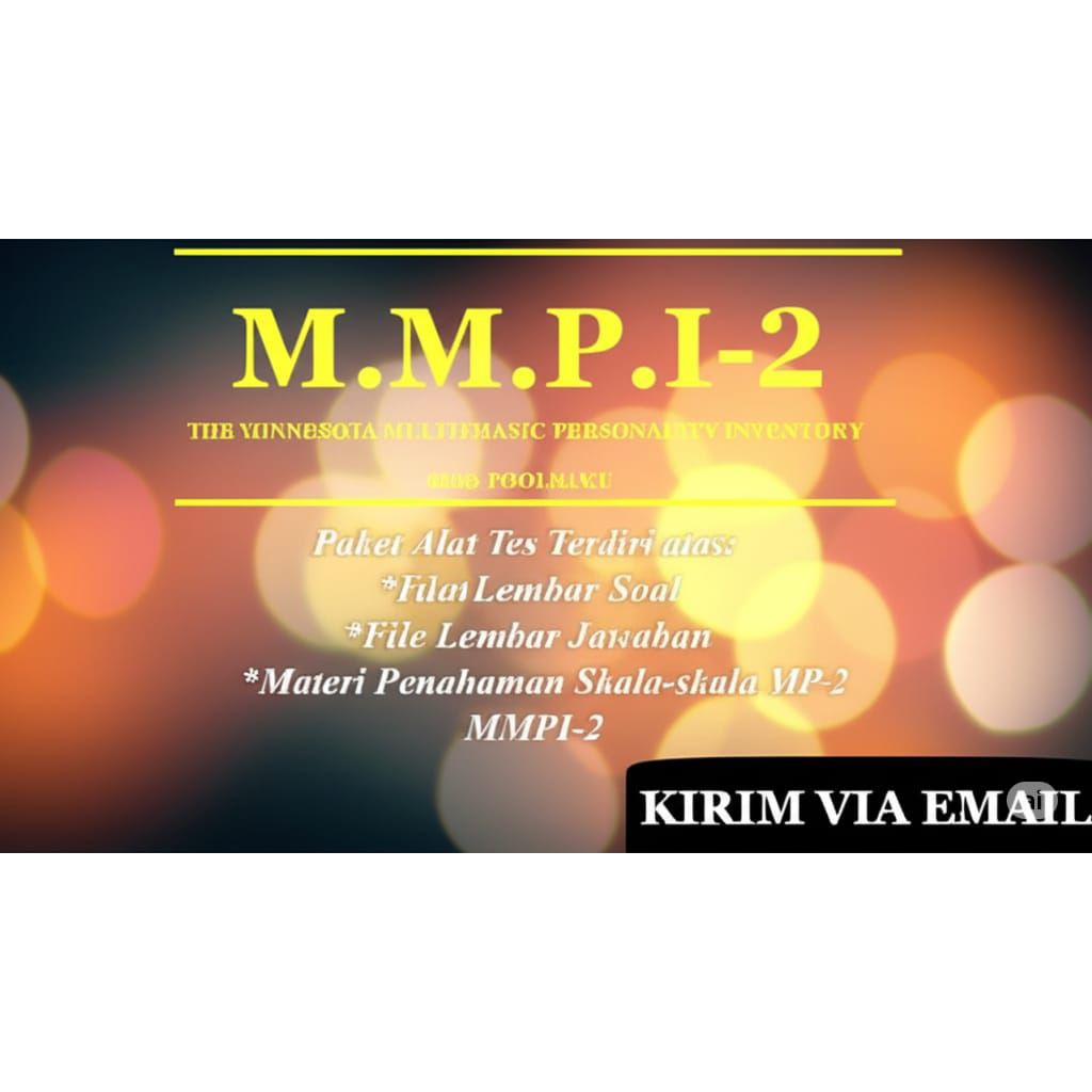 Alat Tes Psikologi Psikotes MMPI2 MMPI 2 MMPI-2 MMPI Versi 2 / Software Skoring Psikogram MMPI2 MMPI