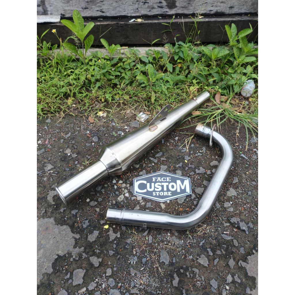 Knalpot British Custom Japstyle Tiger Megapro Cb Gl Plus Leheran Knalpot Honda