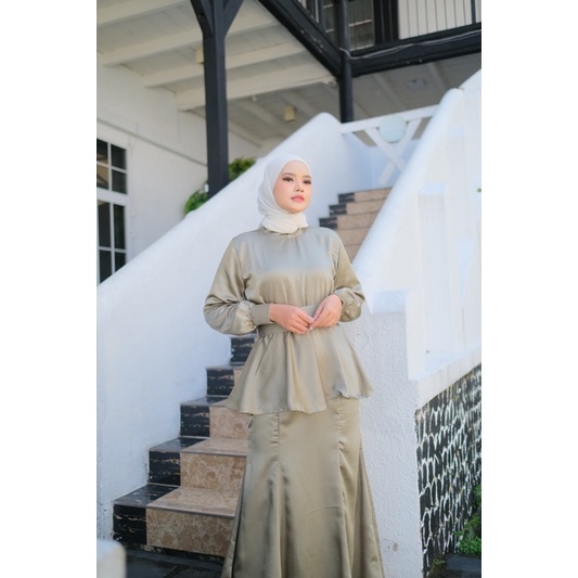 Gamis Helwa Satin Silk Maxy Dress Terbaru | Helwa Dress Bridesmaid Kondangan Wanita