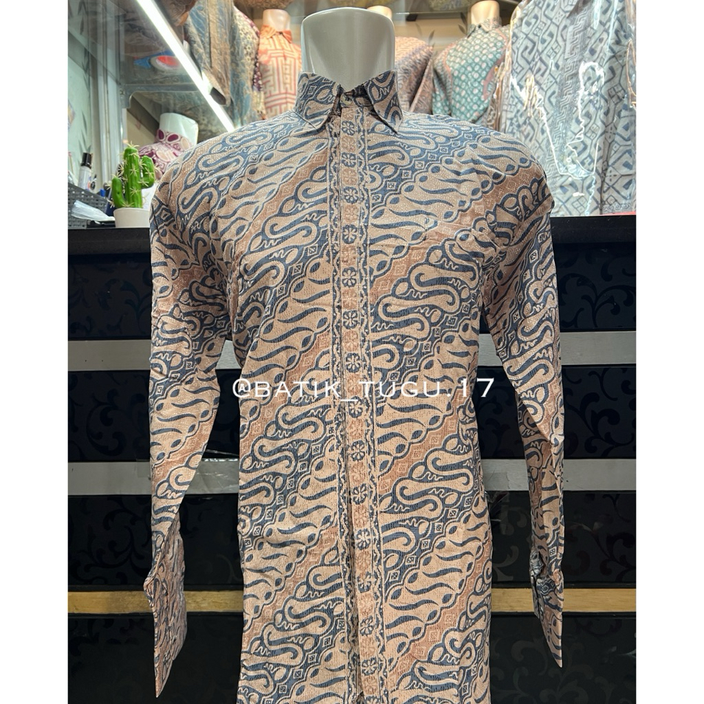 batik Trusmi Cirebon..atasan batik dobby ATBM CAP Cirebon..batik tenun tradisional