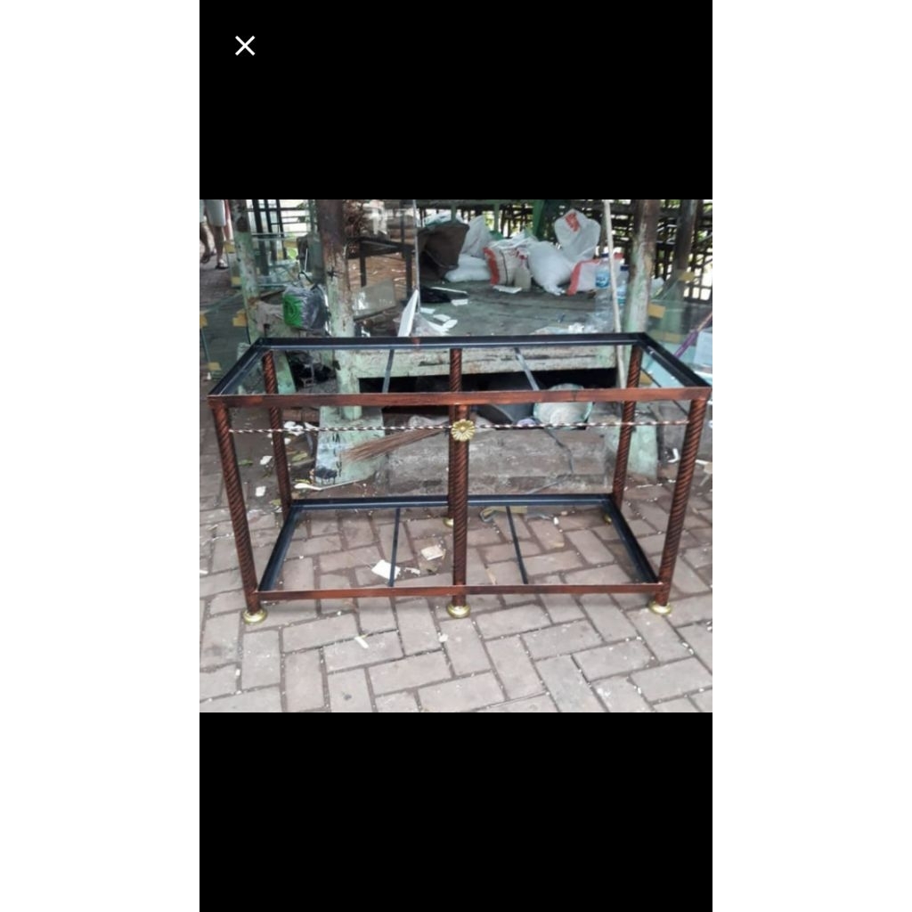 rak aquarium besi siku tiang holo 100x40x65 kaki 6