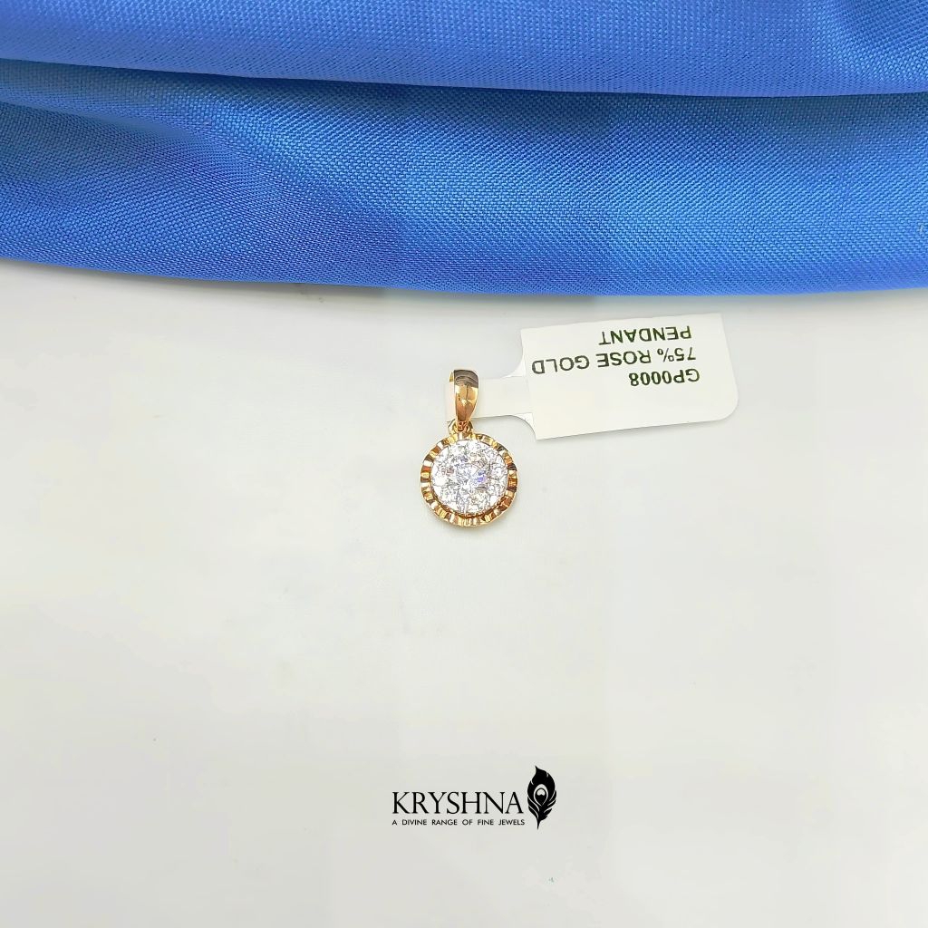 75% Rose Gold Swarovsky Pendant 135