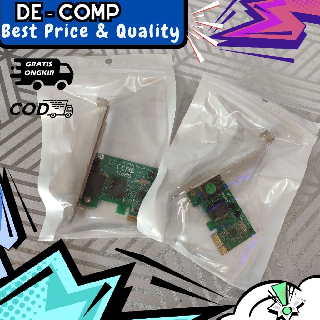 LAN Card Gigabit PCIe 10/100/1000 Mbps untuk PC