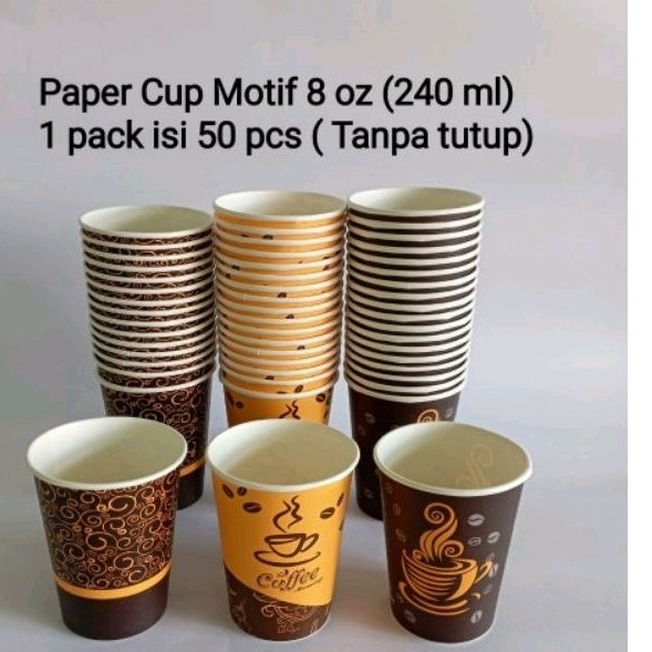 Gelas Kopi Paper Cup 50pcs