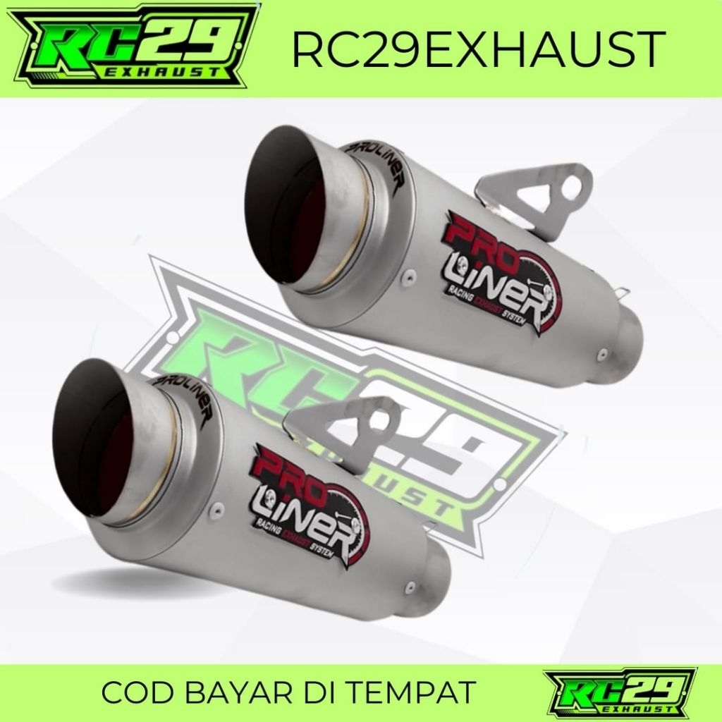 Silincer inlet 50mm KNALPOT RACING Proliner tr1 short SANBLASS buat Vixion, CB150R, Satria FU, Sonic