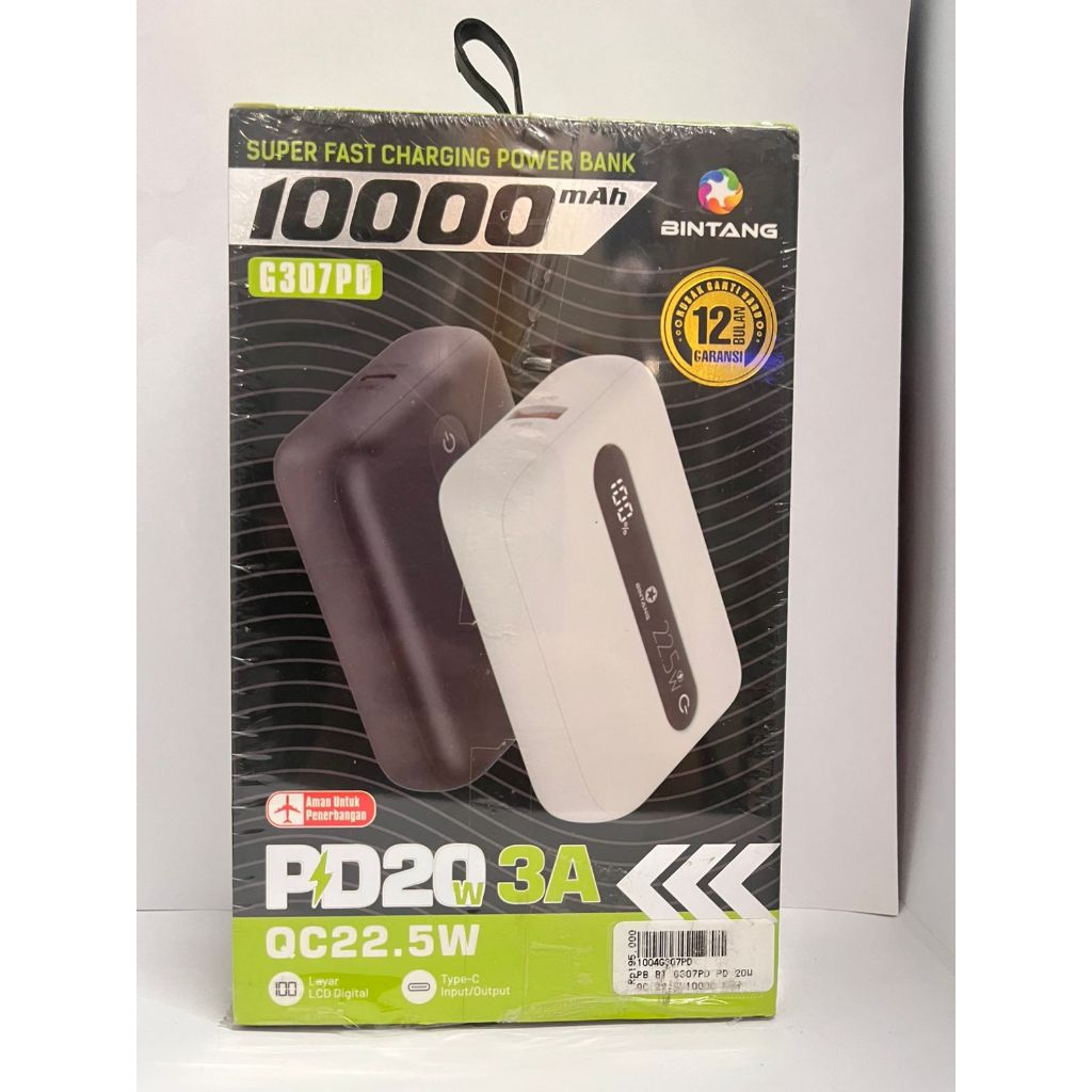 PB BT G307PD PD 20W QC 22.5W 10000 MAH