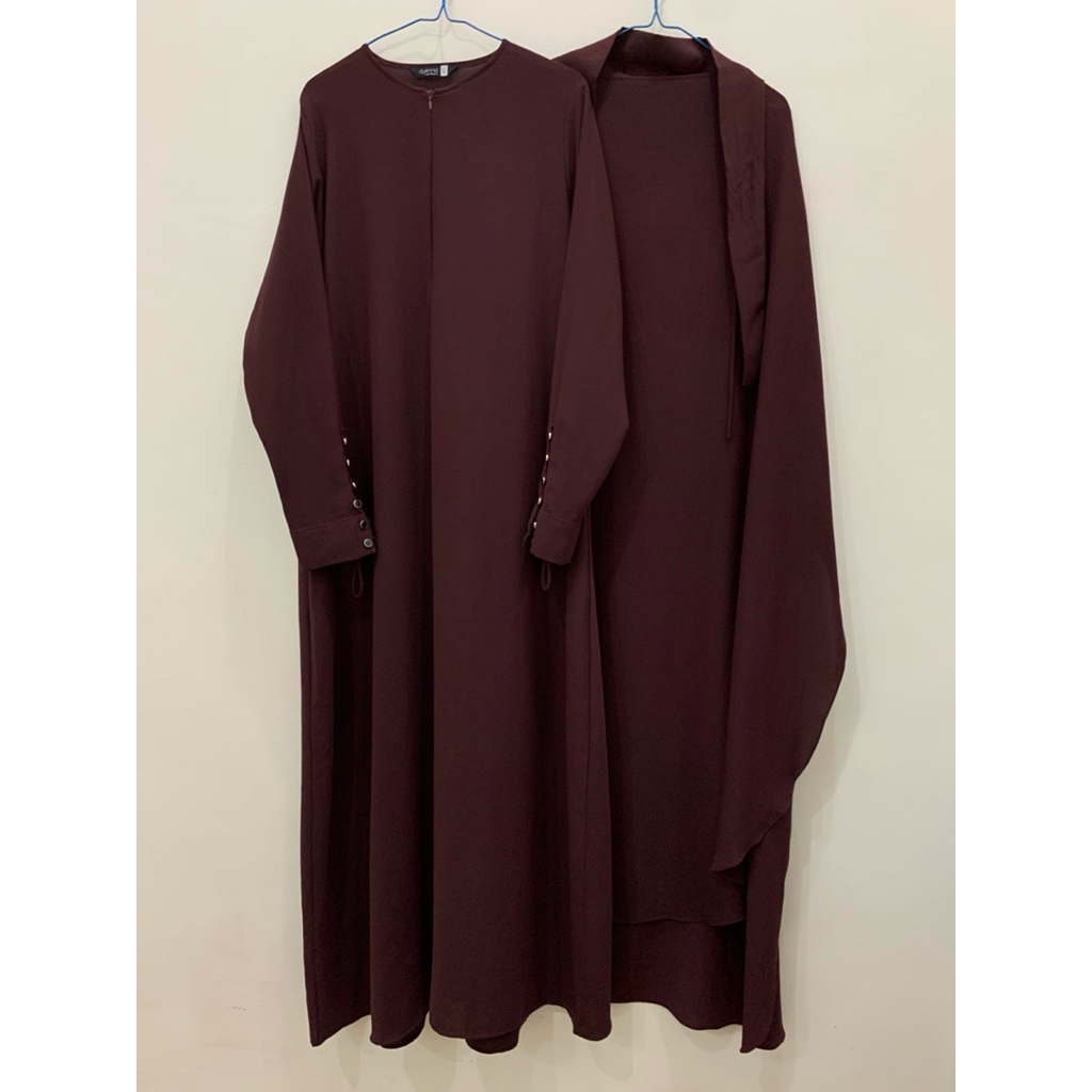 PL Set Saila Dark Maroon dan FK Long Prime Dark Maroon by aljenna