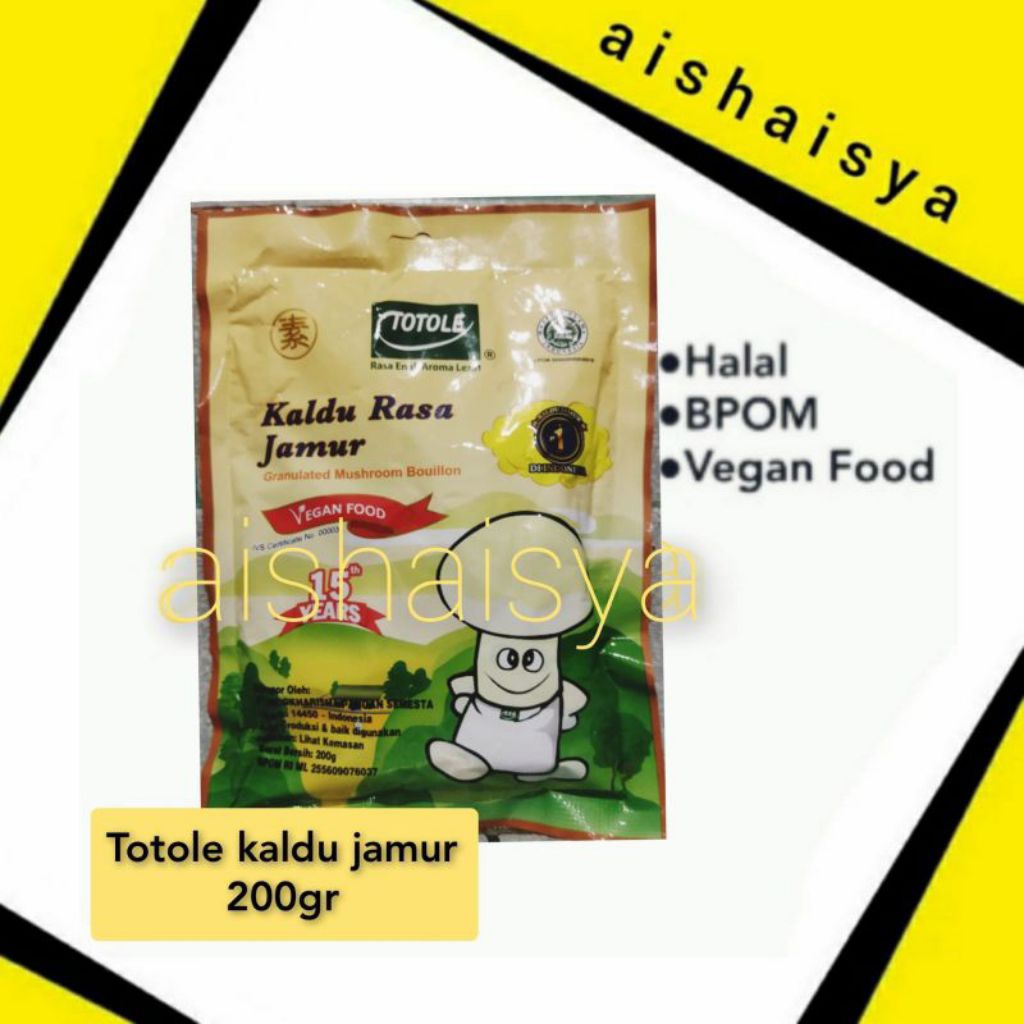

Totole Kaldu Jamur 200gr EXP 2027 Halal Vegan