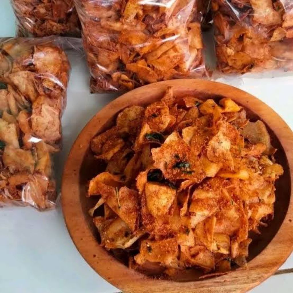 

Kripset/Kripik setan/Keripik ubi pedas jeruk