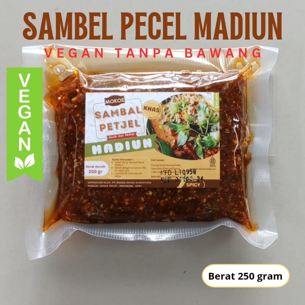 

Sambel Pecel Madiun 250g Vegan Tanpa Bawang