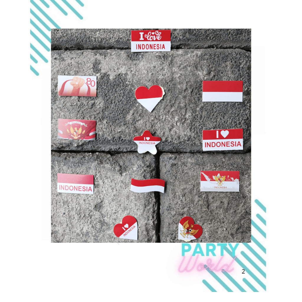 

Sticker Bendera Merah Putih Per Pcs Sticker 17 Agustus Dirgahayu Ri Sticker Indonesia Sticker Pipi Indonesia Partyworld