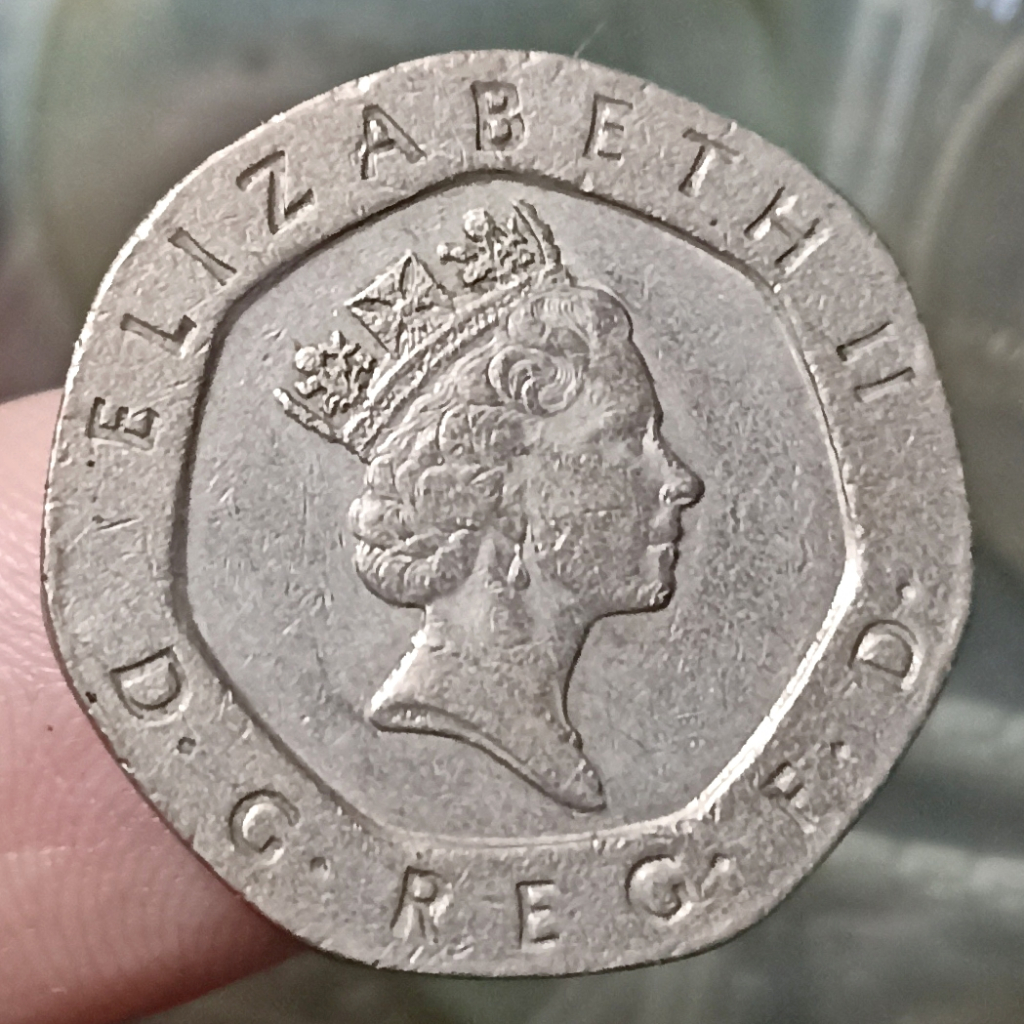 Koin Kuno Asing United Kingdom 20 Pence - Elizabeth II Tahun 1993
